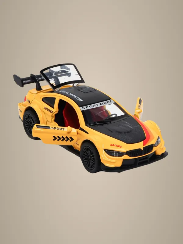 Yellow_&_Black_1:32_Scale_M4_Diecast_Toy_Car_For_Kids_Gt_Sport_Racing_Model_With_Openable_Doors_&_Pullback_Action_Yellow_Black_Gt