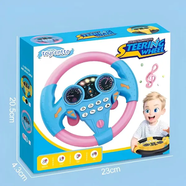 Pink_Interactive_Kids_Steering_Wheel_Toy_Realistic_Driving_Simulator_With_Lights,_Sounds_&_Music_Fun_&_Educational_Car_Playset_For_Toddlers_&_Children___Yellow