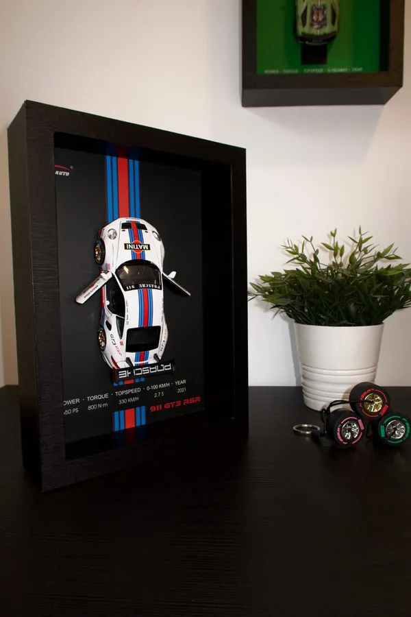 White_1:32_911_Gt3_Rs_Rsr_Turbo_S_Matini_Diecast_Model_Cars_For_Kids,Pull_Back_Car_With_Light,Sound_And_Arcylic_Sheet_Frame_For_Safety_Sports_Race_Car_For_Boys_Age_4-7_Gifts_White_Blue