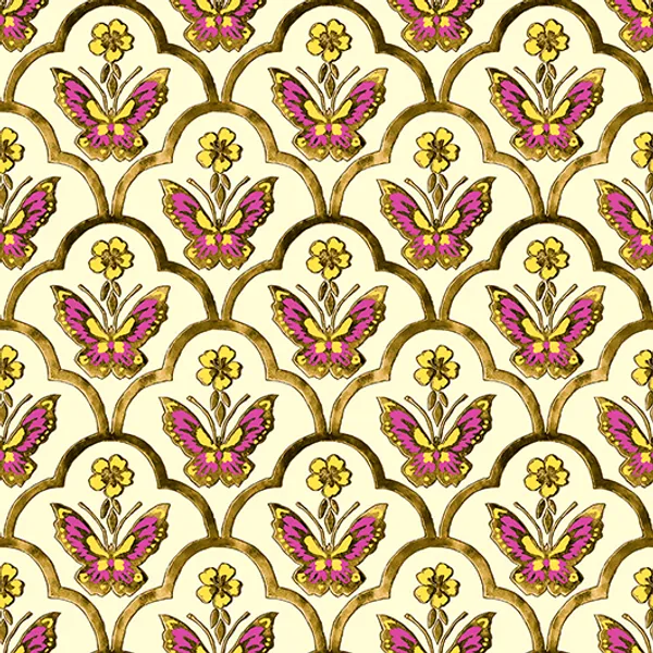 Gilded_Butterfly_Scallop_Pattern_Wallpapers_For_Decoration_(0.53_mtr-10_mtr)