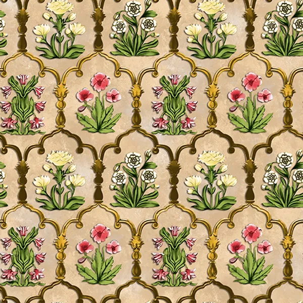Mughal_Arch_Floral_Fabric_Wallpapers_For_Decoration_(0.53_mtr-10_mtr)