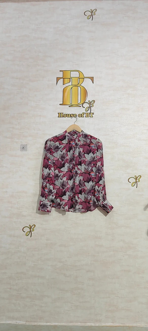 Plum_Poly_Chinnon_Pearl_Buttoned_Shirt_For_Women_&_Girls