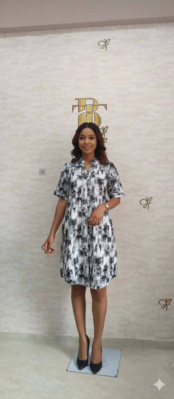Grey_Rayon_Blend_Geo_Abstract_Print_Dress_For_Women_&_Girls
