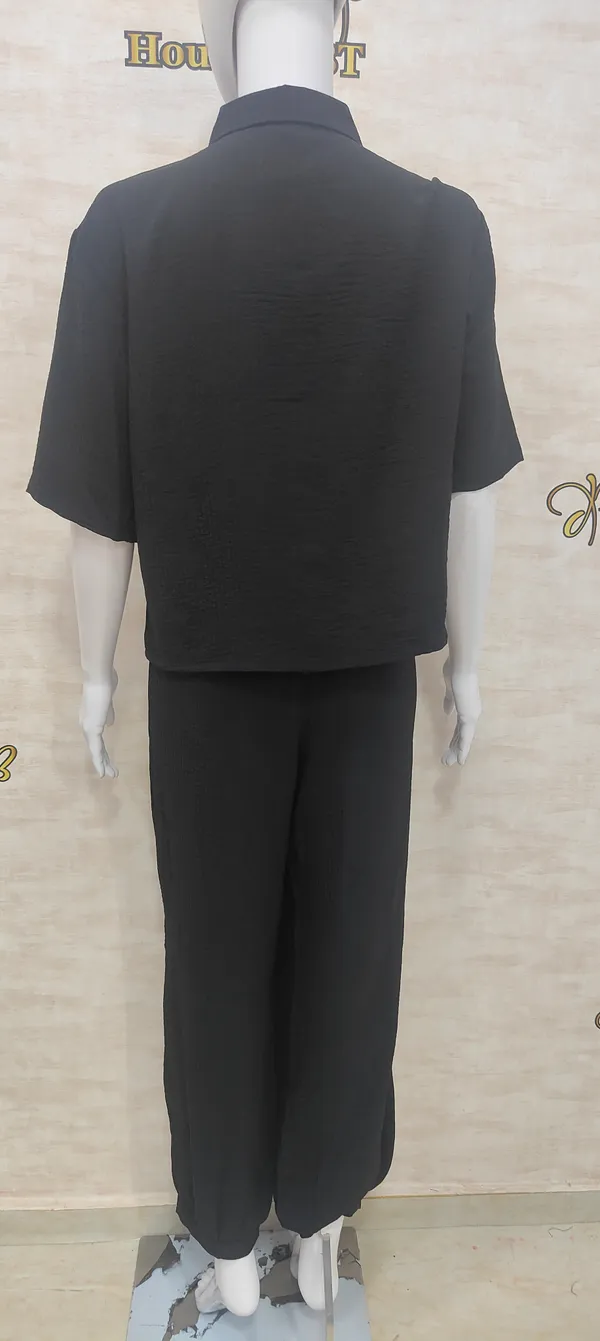 Black_Rayon_Blend_Waffle_Design_Korean_Co-Ord_Set_For_Women_&_Girls