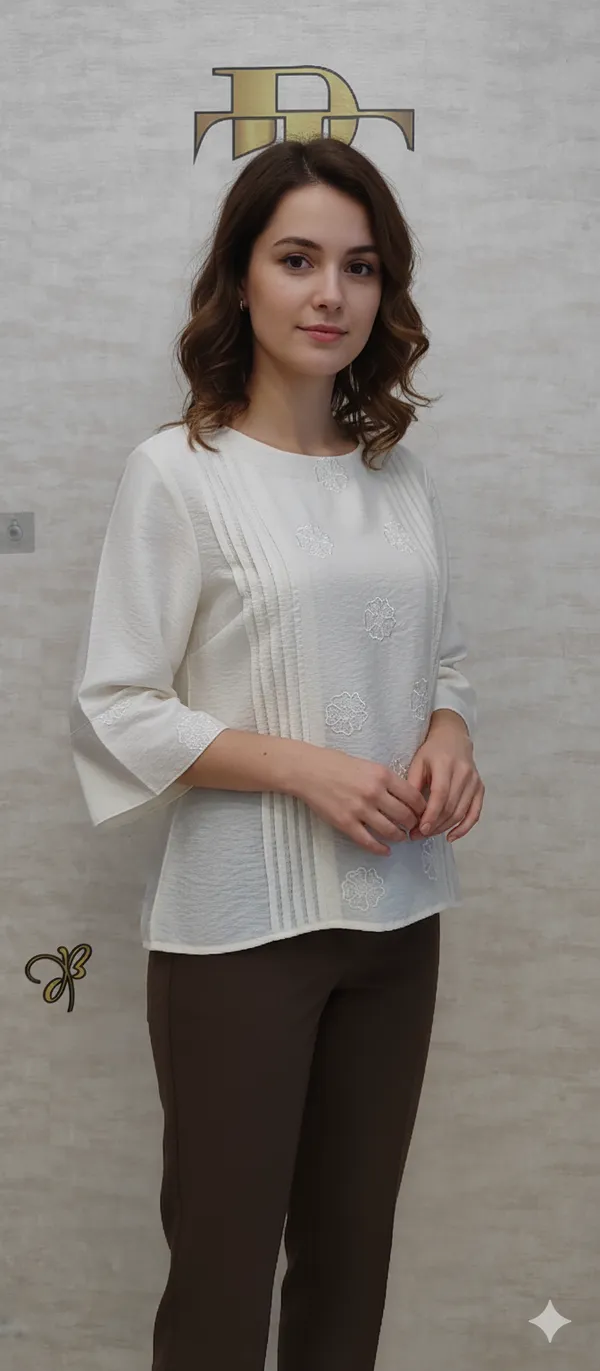 White_Poly_Emboridered_Semi_Sheer_Tunic_For_Women_&_Girls