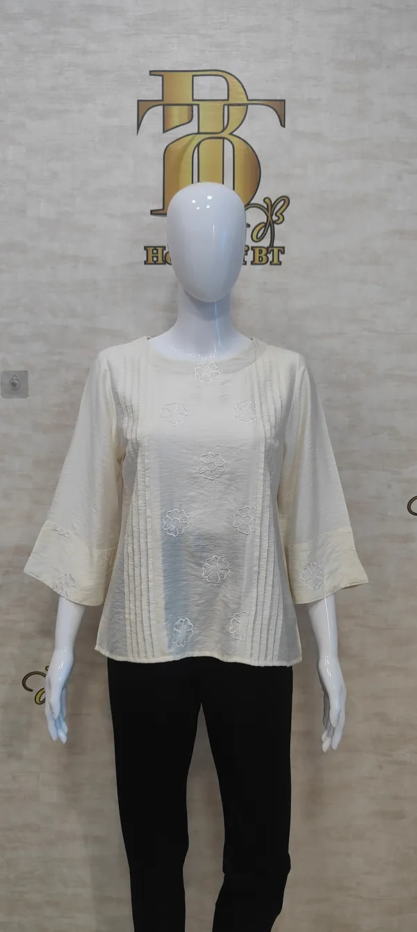White_Poly_Emboridered_Semi_Sheer_Tunic_For_Women_&_Girls