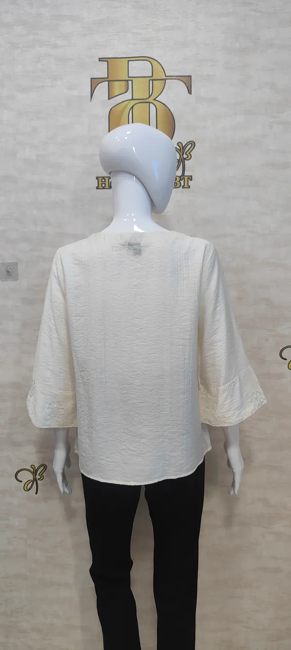 White_Poly_Emboridered_Semi_Sheer_Tunic_For_Women_&_Girls
