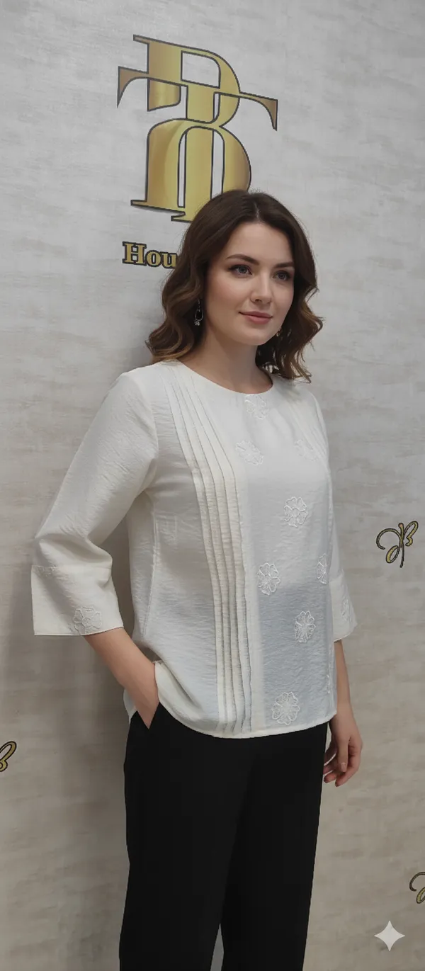 White_Poly_Emboridered_Semi_Sheer_Tunic_For_Women_&_Girls