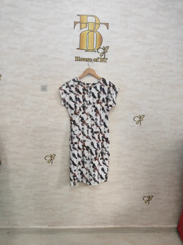 Rust_Rayon_Blend_Chic_And_Smart_Shift_Style_Dress_For_Women_&_Girls
