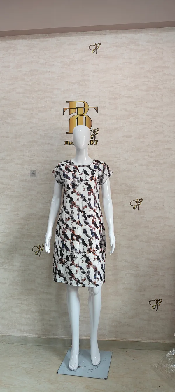 Rust_Rayon_Blend_Chic_And_Smart_Shift_Style_Dress_For_Women_&_Girls