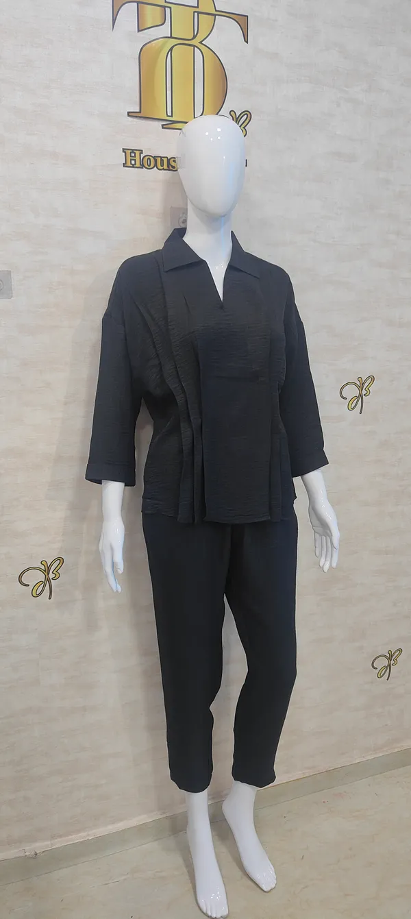 Black_Viscose_Slub_Peppy_Peplum_Co-Ord_Set_For_Women_&_Girls