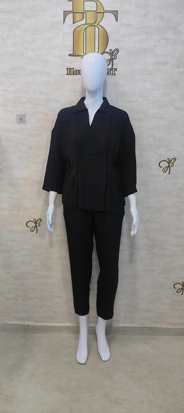 Black_Viscose_Slub_Peppy_Peplum_Co-Ord_Set_For_Women_&_Girls