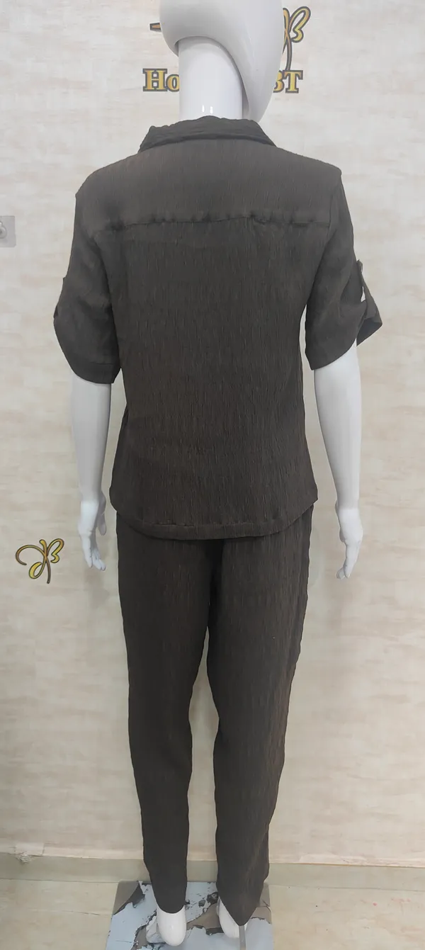 Brown_Rayon_Blend_Not_So_Casual_Co-Ord_Set_For_Women_&_Girls