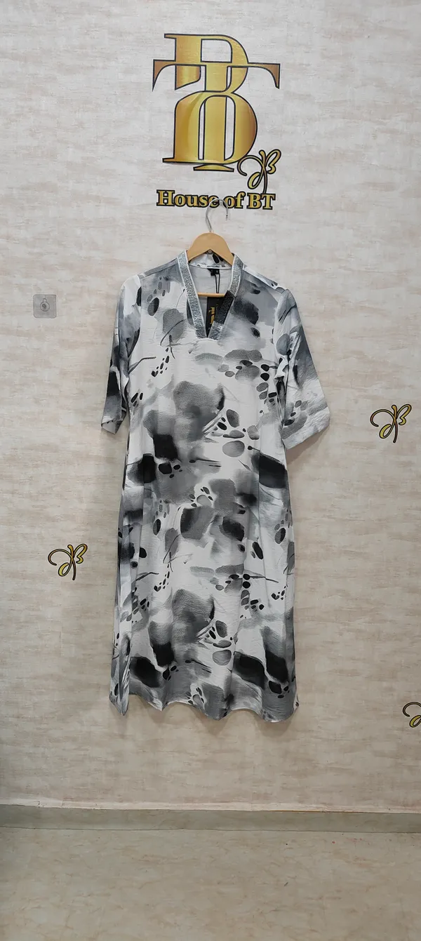 Grey_Rayon_Blend_Water_Color_Print_Dress_For_Women_&_Girls