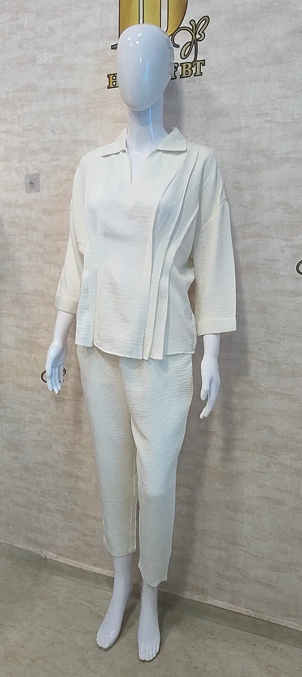 White_Viscose_Slub_Peppy_Peplum_Co-Ord_Set_For_Women_&_Girls