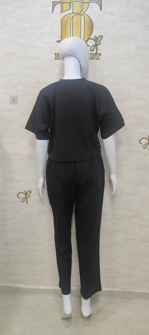 Black_Rayon,_Nylon_&_Spandex_Drop_Shoulder_Crop_Top_For_Women_&_Girls