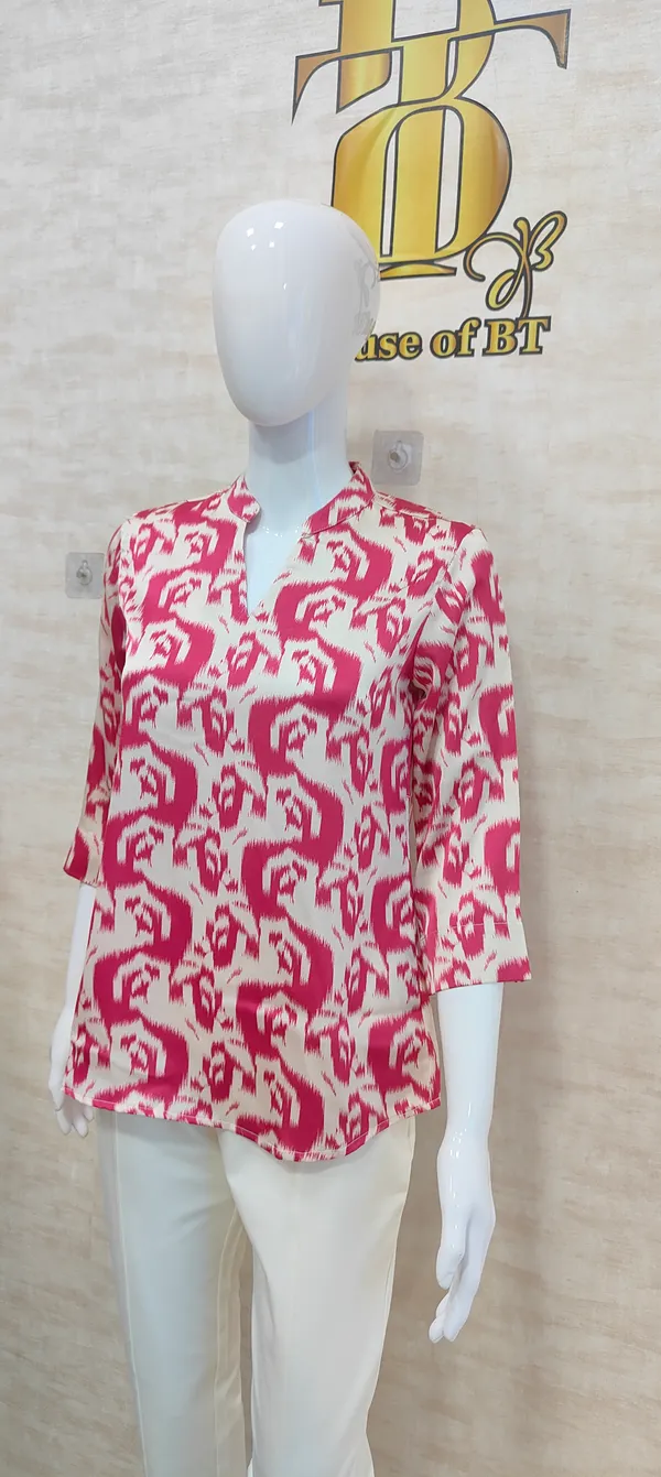 Pink_Poly_Satin_Print_Tunic_For_Women_&_Girls