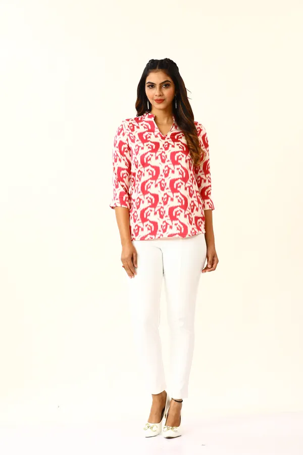 Pink_Poly_Satin_Print_Tunic_For_Women_&_Girls