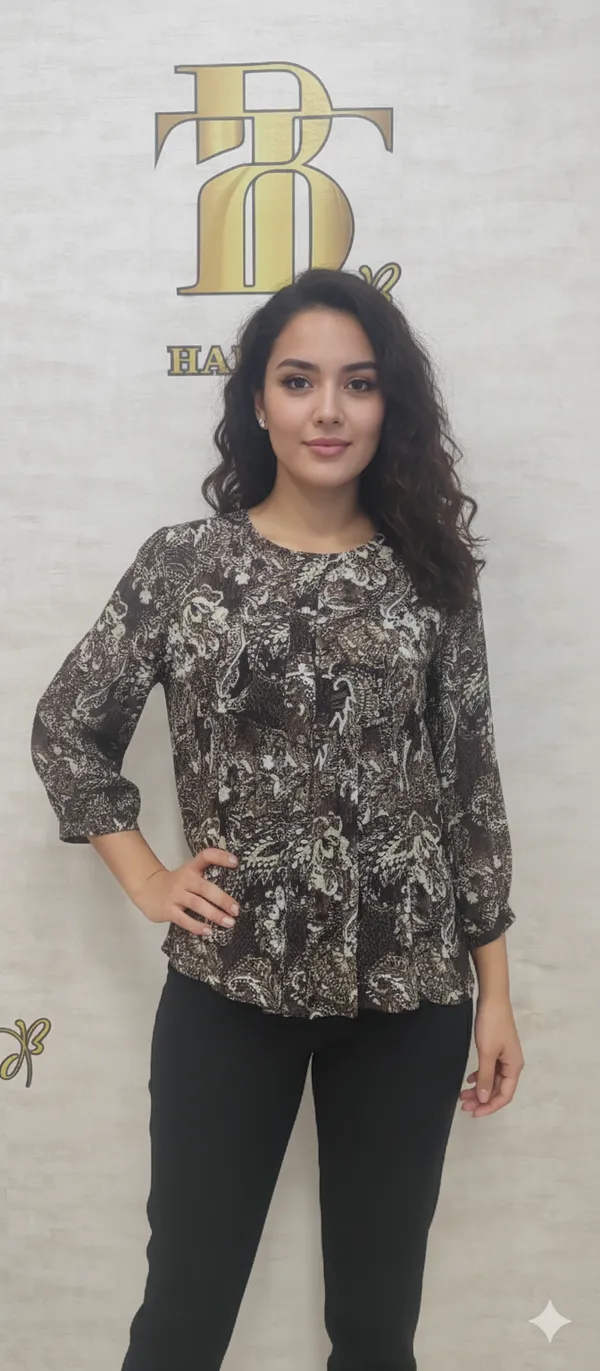 Brown_Poly_Pure_Chinon_Printed_Top_For_Women_&_Girls