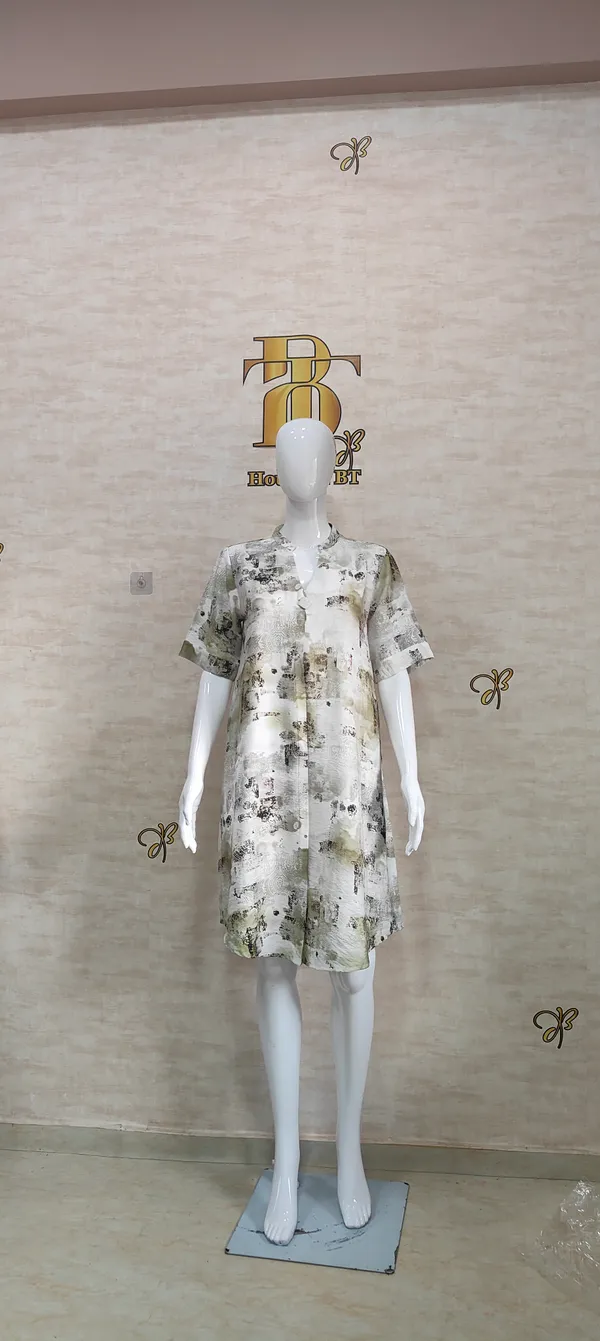 Lime_Rayon_Blend_Abstract_Shift_Print_Dress_For_Women_&_Girls
