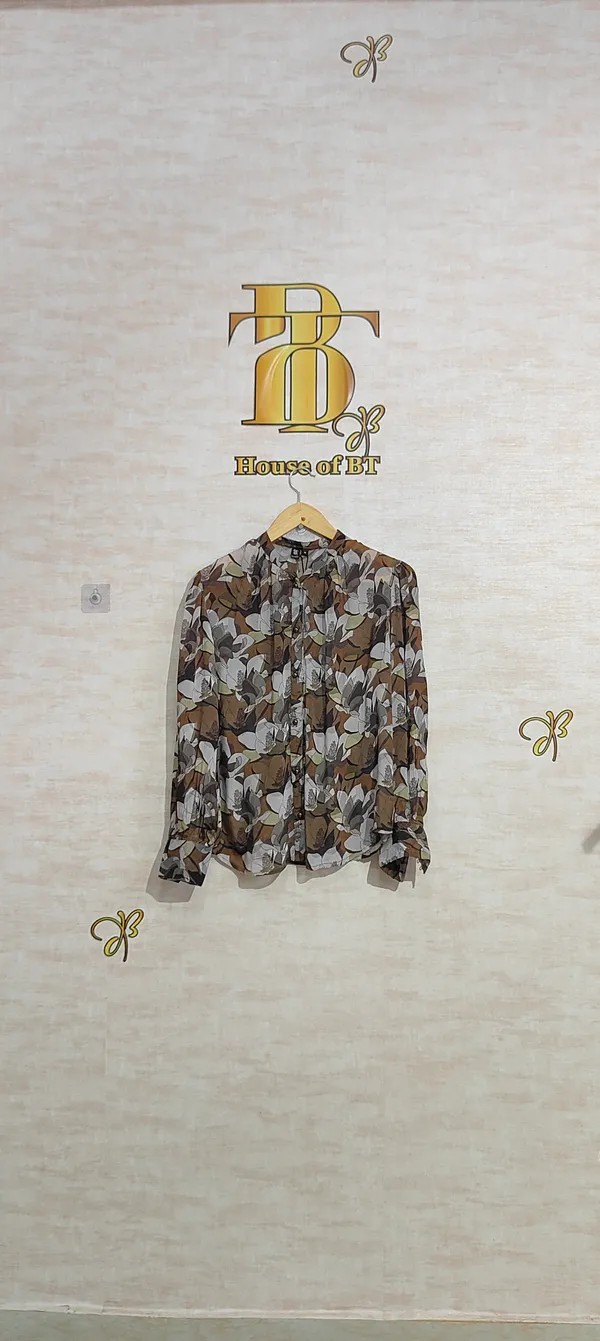 Caramel_Poly_Chinnon_Pearl_Buttoned_Shirt_For_Women_&_Girls