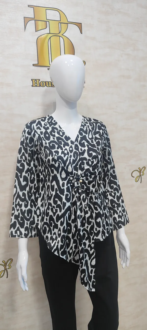 Black_Poly_Abstract_Animal_Print_Satin_Top_For_Women_&_Girls
