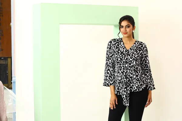 Black_Poly_Abstract_Animal_Print_Satin_Top_For_Women_&_Girls