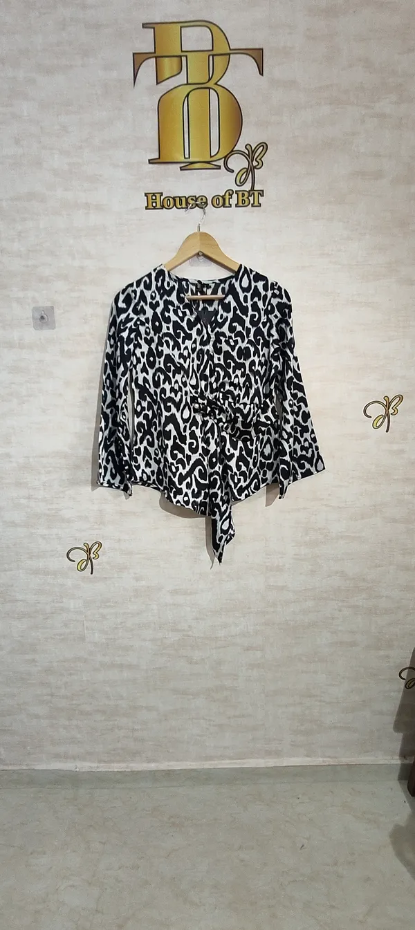 Black_Poly_Abstract_Animal_Print_Satin_Top_For_Women_&_Girls