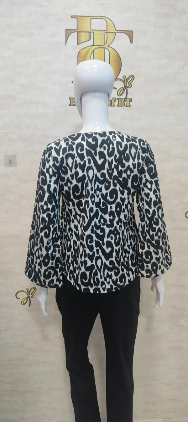Black_Poly_Abstract_Animal_Print_Satin_Top_For_Women_&_Girls