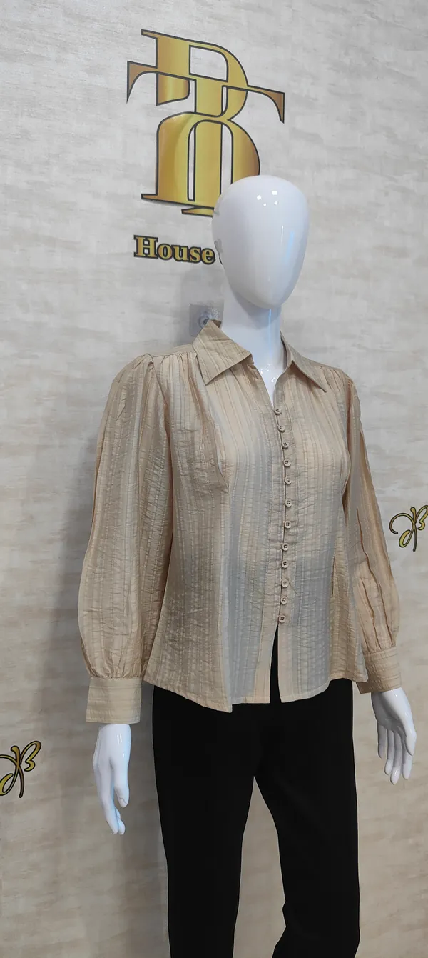 Fawn_Poly_Hemium_Stripe_Top_For_Women_&_Girls