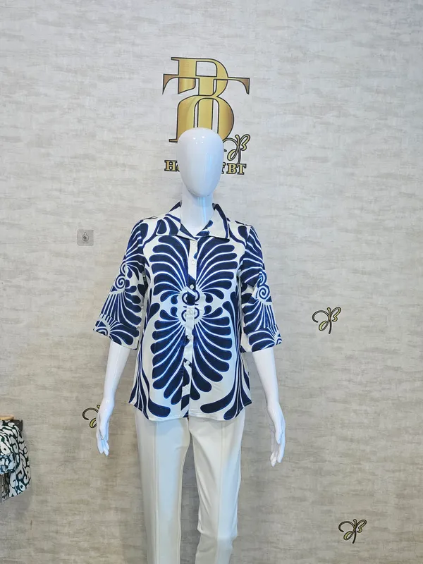 Blue_Satin_Segment_Print_Satin_Shirt_For_Women_&_Girls