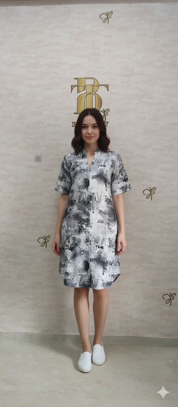 Grey_Rayon_Blend_Abstract_Shift_Print_Dress_For_Women_&_Girls