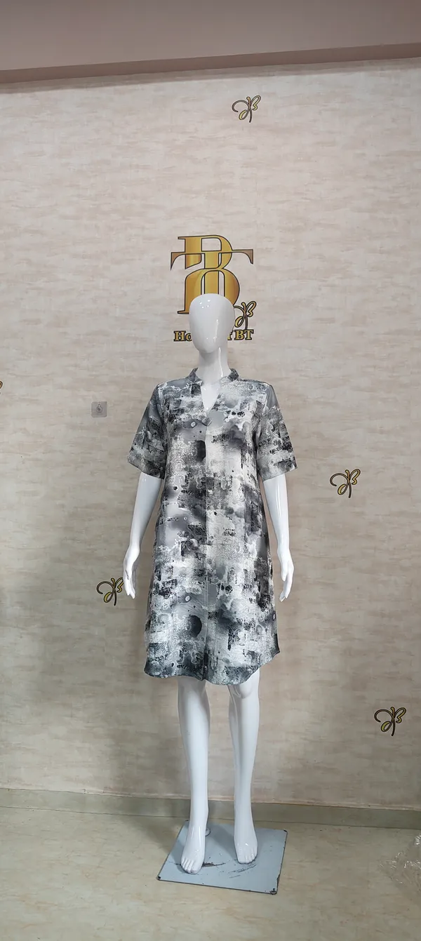 Grey_Rayon_Blend_Abstract_Shift_Print_Dress_For_Women_&_Girls