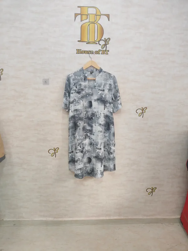 Grey_Rayon_Blend_Abstract_Shift_Print_Dress_For_Women_&_Girls