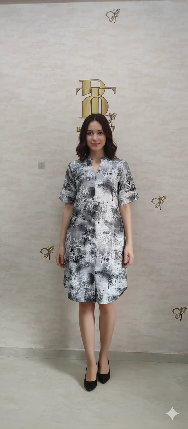Grey_Rayon_Blend_Abstract_Shift_Print_Dress_For_Women_&_Girls
