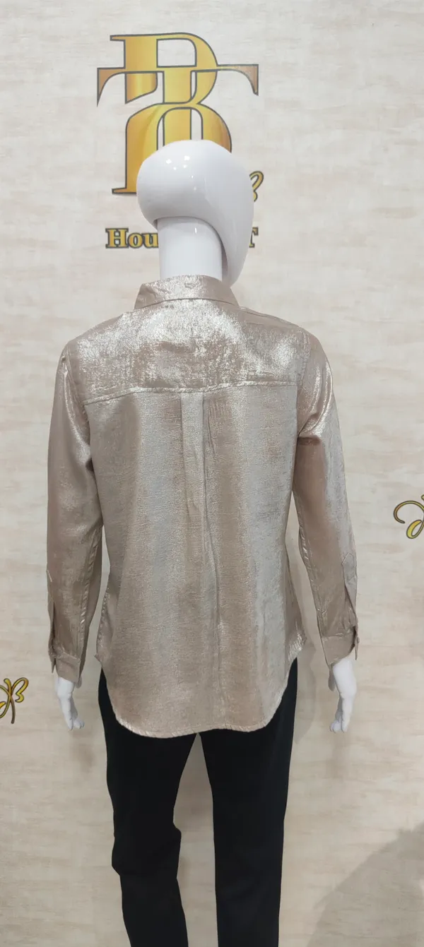Rose_Gold_Poly_Shimmery_Shirt_For_Women_&_Girls