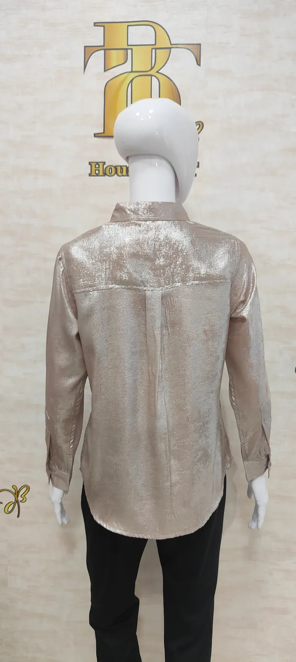 Rose_Gold_Poly_Shimmery_Shirt_For_Women_&_Girls