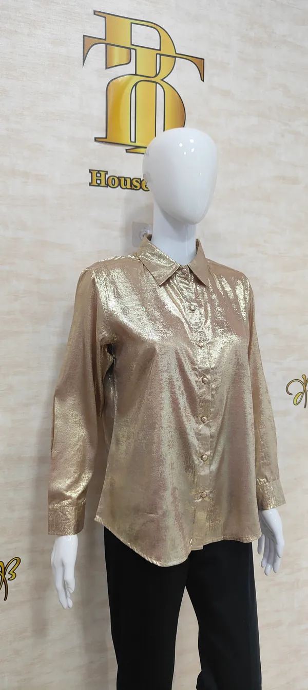 Gold_Poly_Shimmery_Shirt_For_Women_&_Girls