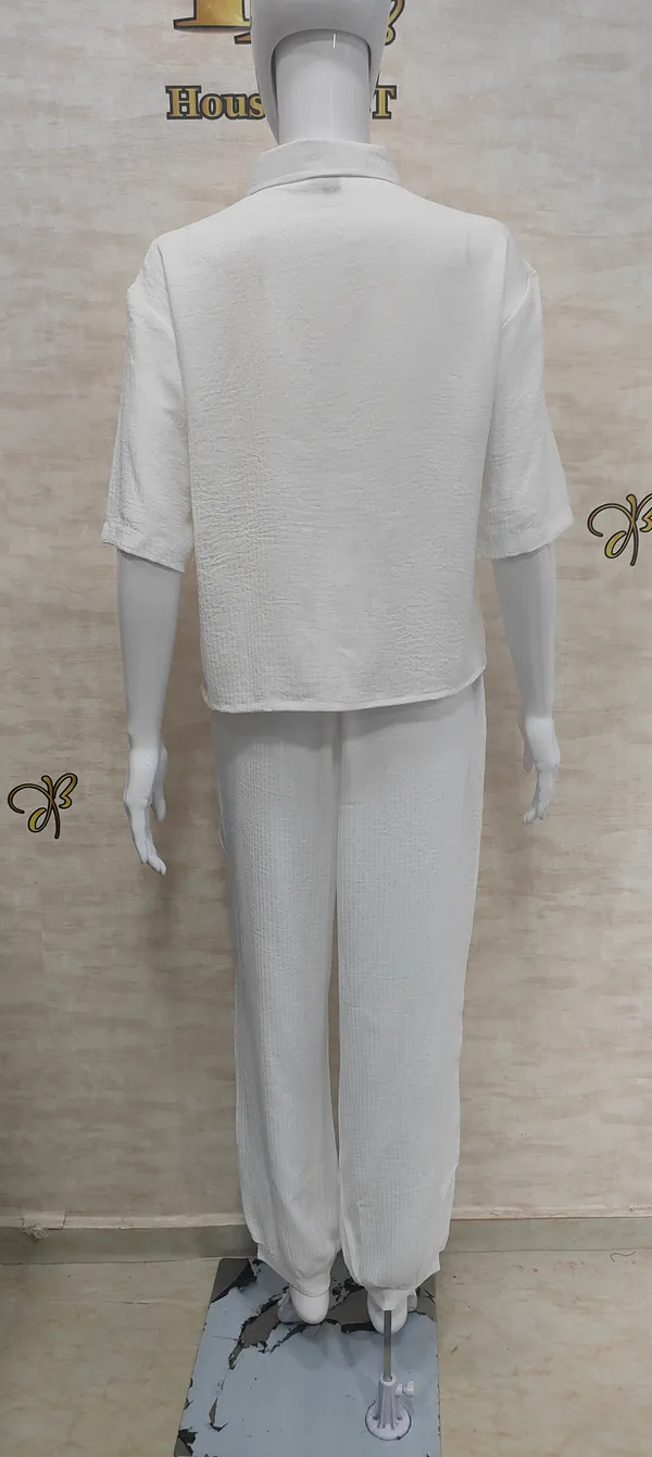 White_Rayon_Blend_Waffle_Design_Korean_Co-Ord_Set_For_Women_&_Girls