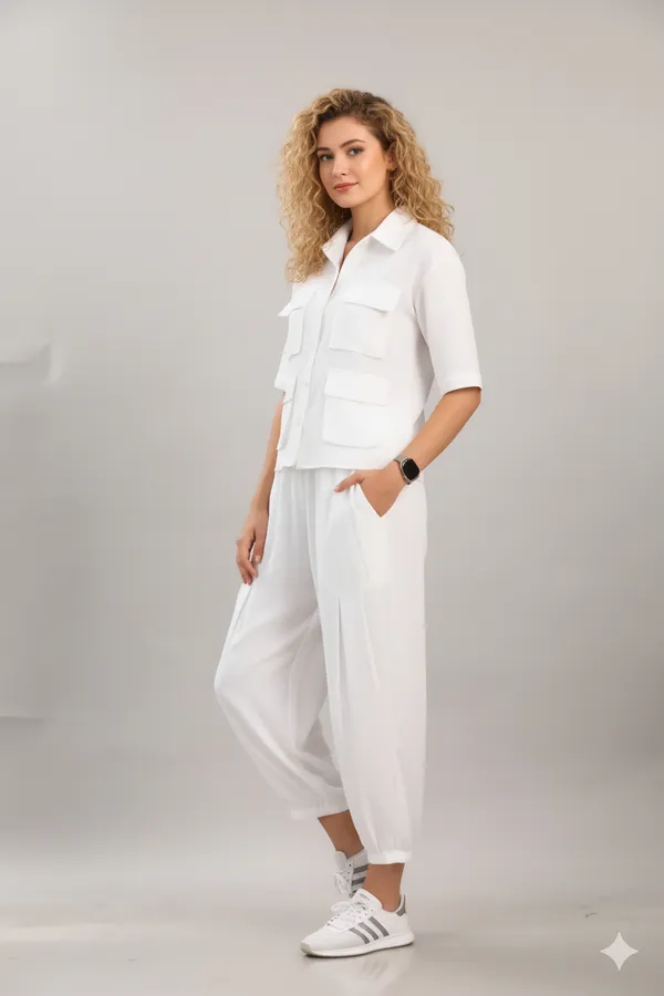 White_Rayon_Blend_Waffle_Design_Korean_Co-Ord_Set_For_Women_&_Girls
