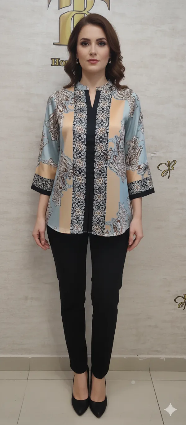 Black_Satin_Boho_Breeze_Tunic_For_Women_&_Girls