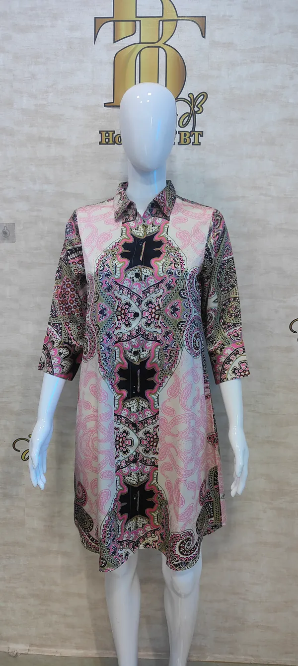 Pink_Poly_Panel_Print_Satin_Dress_For_Women_&_Girls