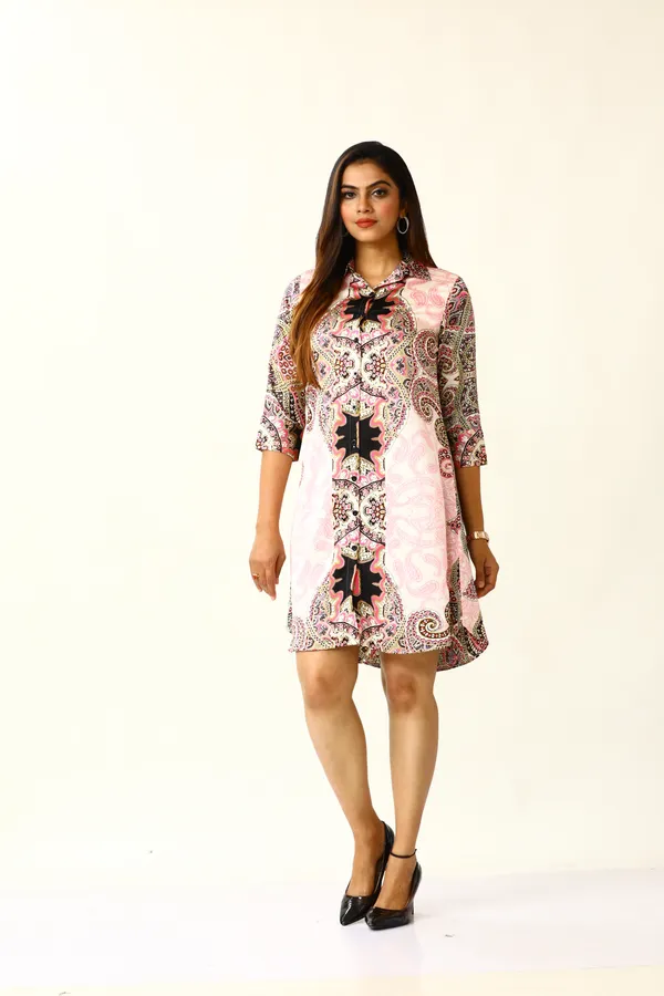 Pink_Poly_Panel_Print_Satin_Dress_For_Women_&_Girls