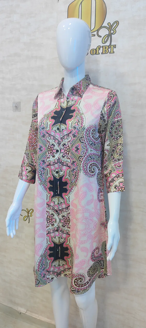 Pink_Poly_Panel_Print_Satin_Dress_For_Women_&_Girls