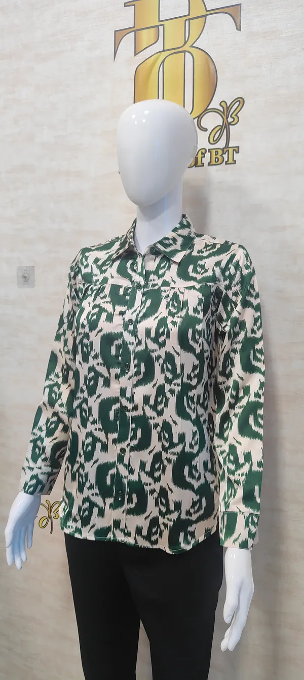 Green_Cotton_Blend_Satin_Print_Shirt_For_Women_&_Girls