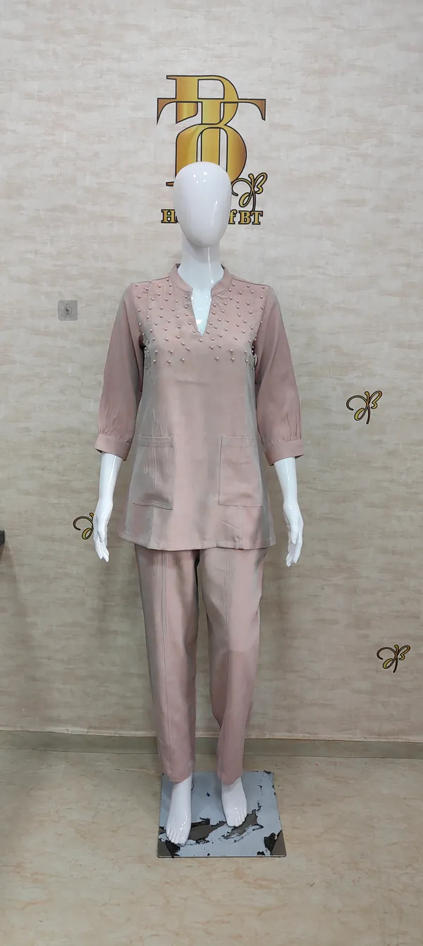 Pink_Rayon_Blend_Pearly_Elegant_Co-Ord_Set_For_Women_&_Girls