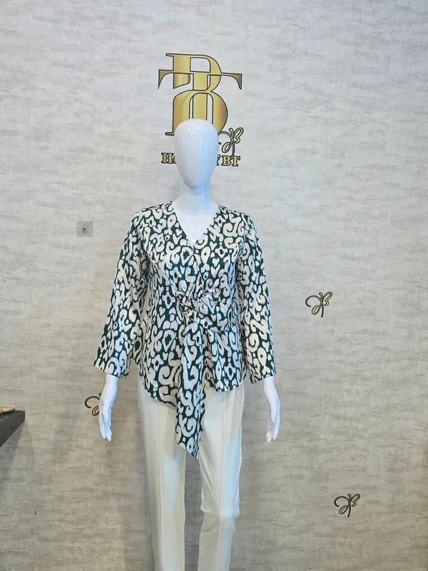 Green_Poly_Abstract_Animal_Print_Satin_Top_For_Women_&_Girls