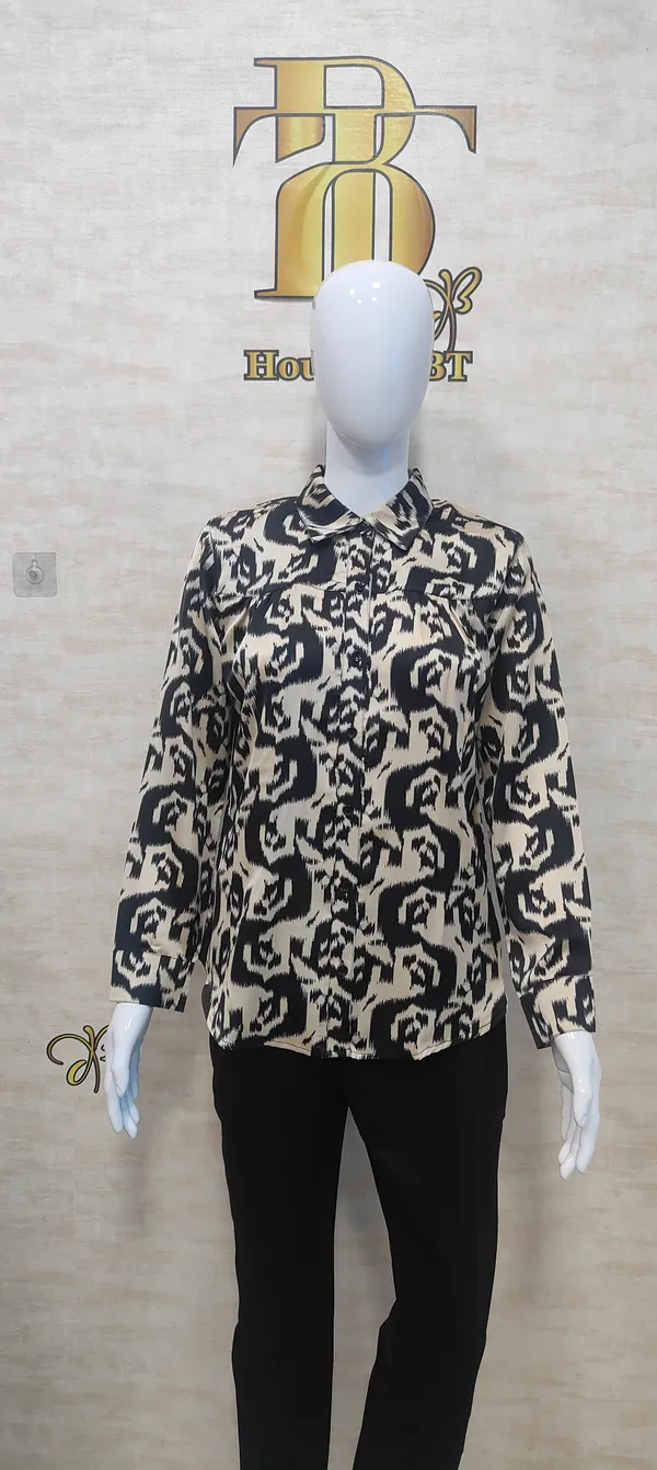 Black_Cotton_Blend_Satin_Print_Shirt_For_Women_&_Girls