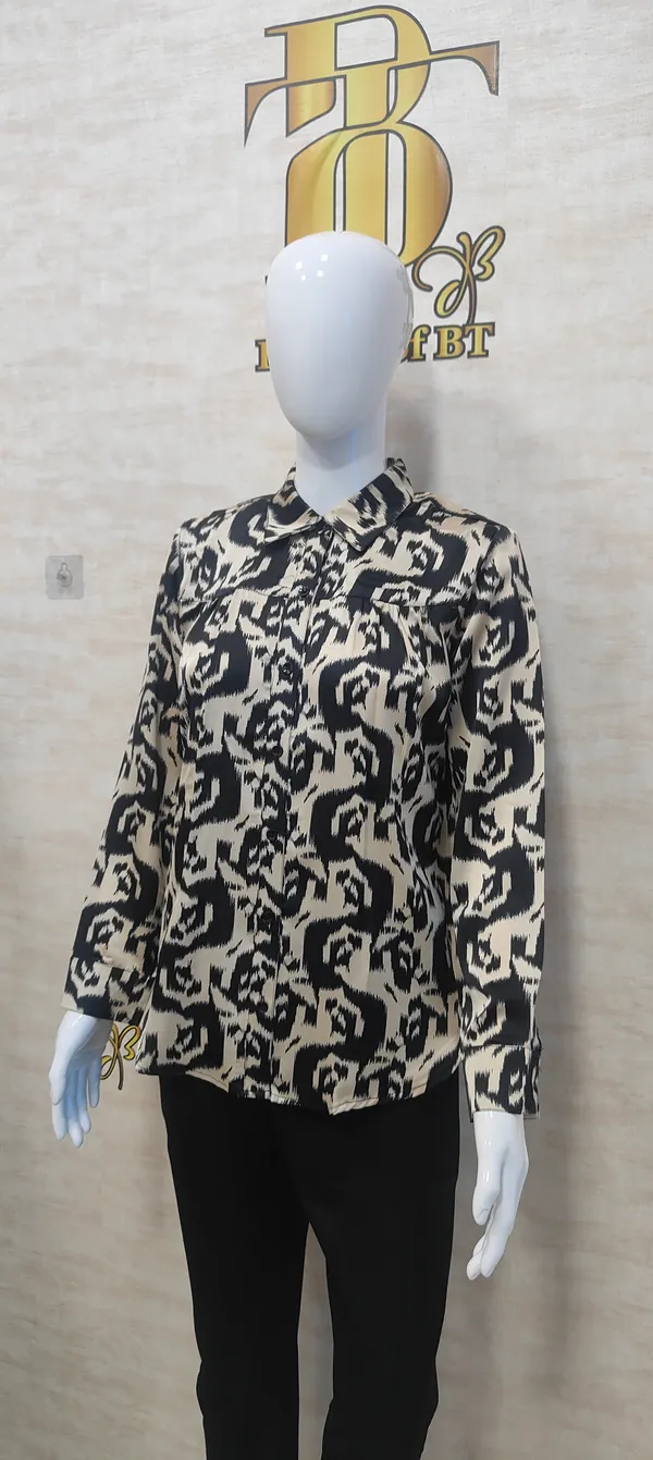 Black_Cotton_Blend_Satin_Print_Shirt_For_Women_&_Girls