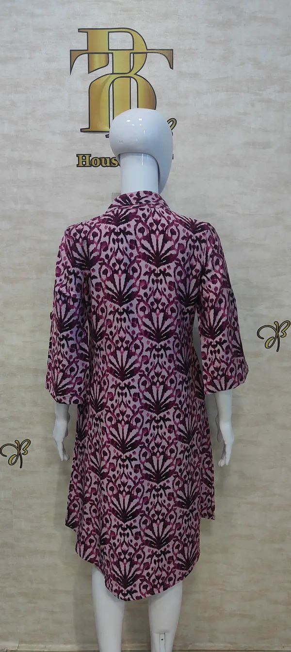 Pink_Rayon_Blend_Cotton_Comfy_Flared_Dress_For_Women_&_Girls
